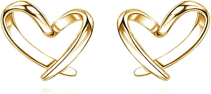 NEW - Ribbon Amore Stud Earrings (Gold)
