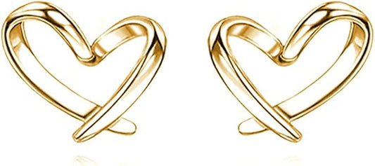 NEW - Ribbon Amore Stud Earrings (Gold)