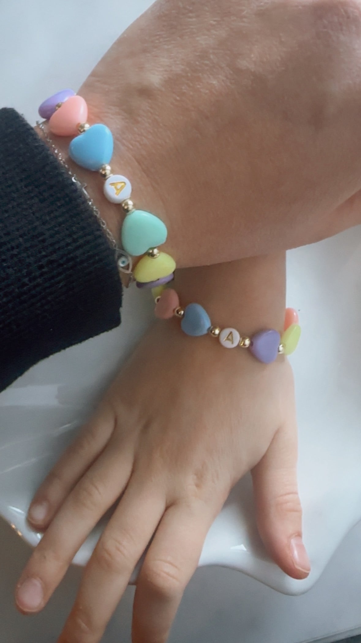 NEW - Candy Heart Initial Bracelet (Children)