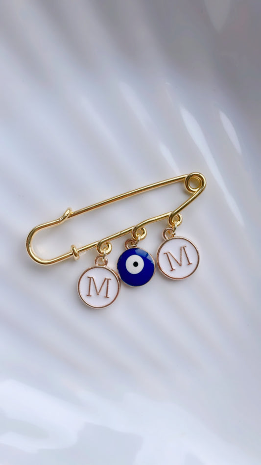 Double Initial Pin (Gold)