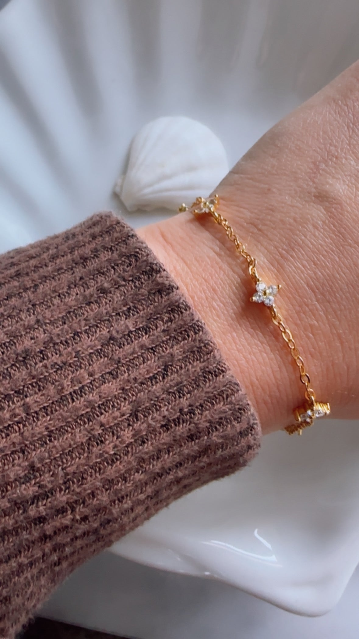 Bracelet Croix en Or Sterling 925