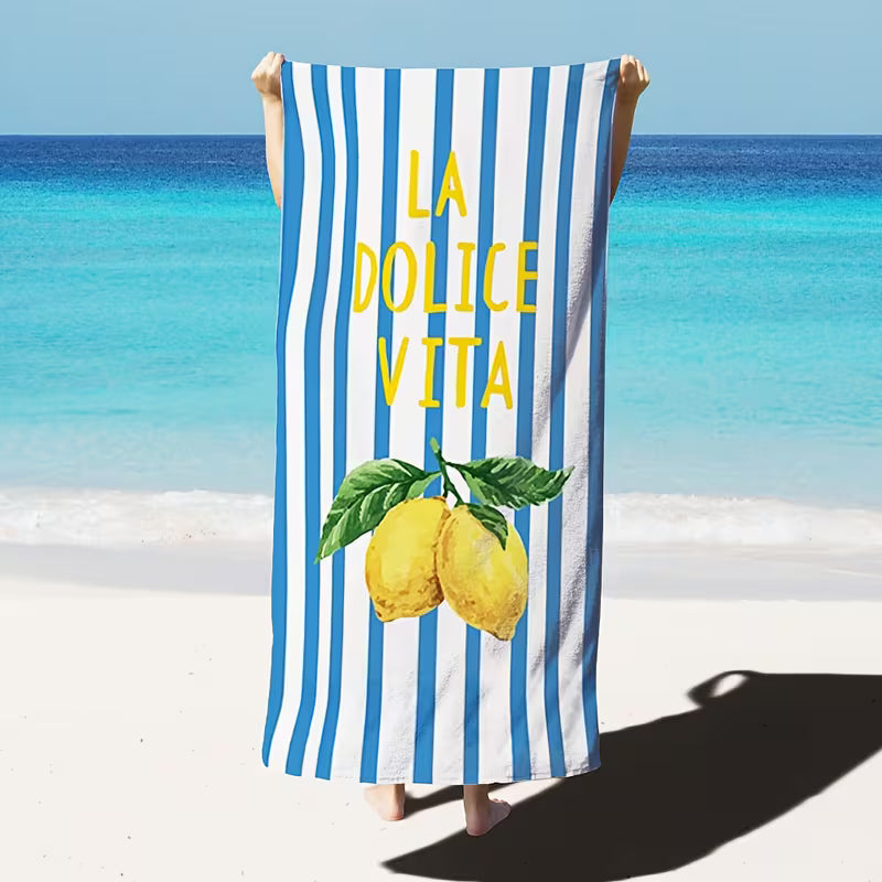 Lemon Dolce Vita Beach Towel