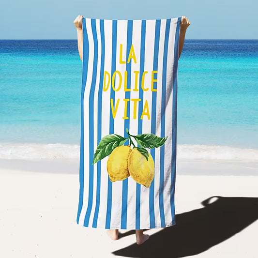 Lemon Dolce Vita Beach Towel