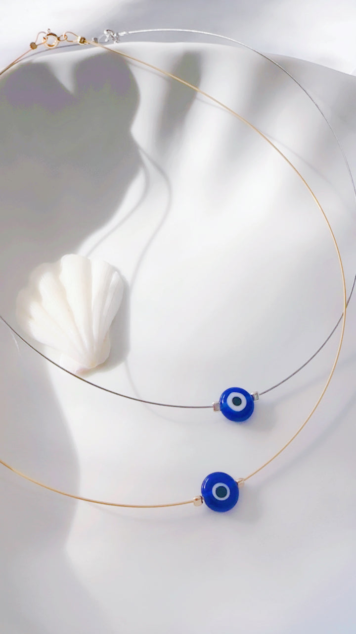 Nafplio Evil Eye Wire Necklace