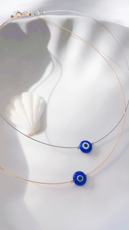 Nafplio Evil Eye Wire Neckalce