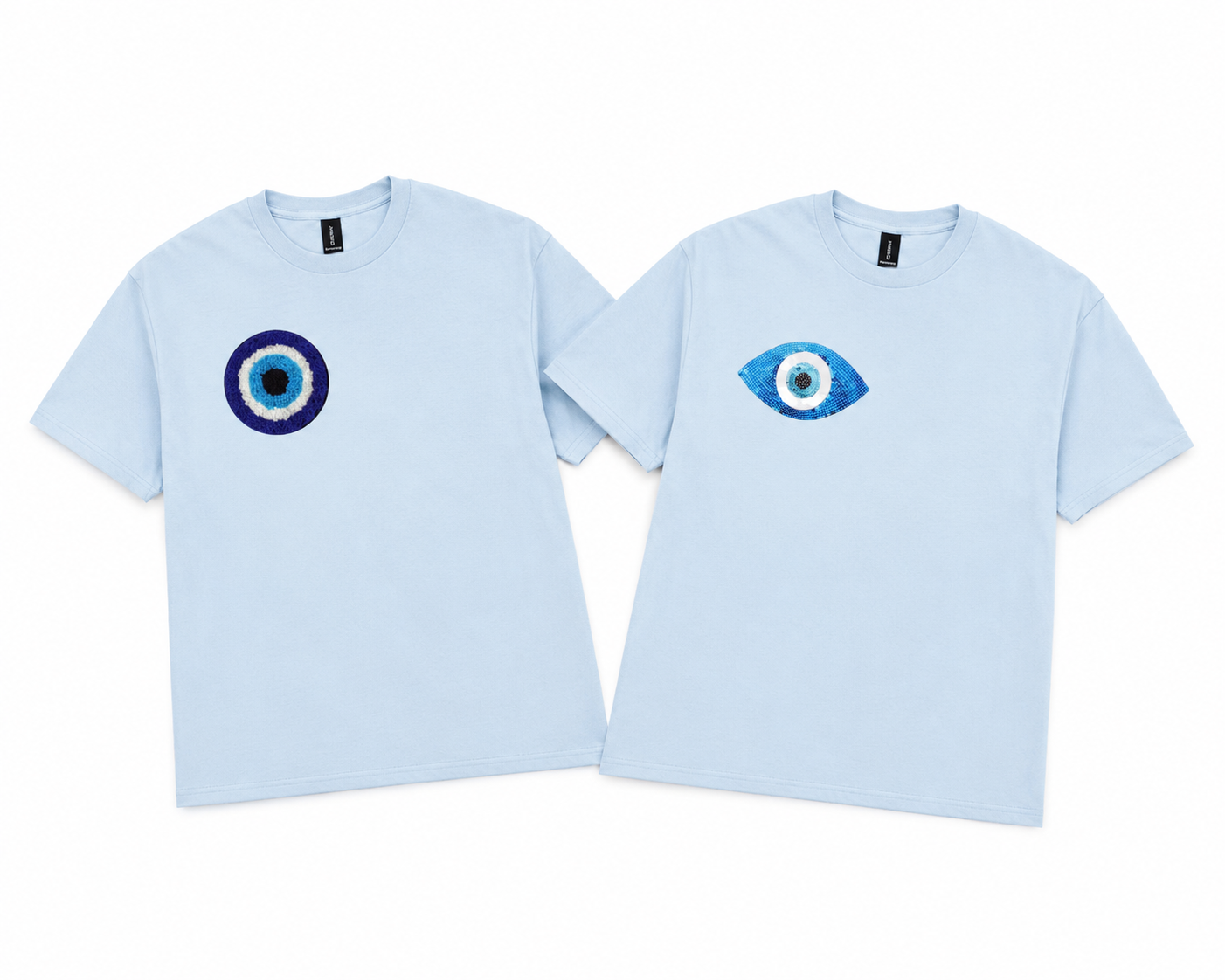 NEW Mati Mati Sequins Adult T-Shirt (Baby Blue)
