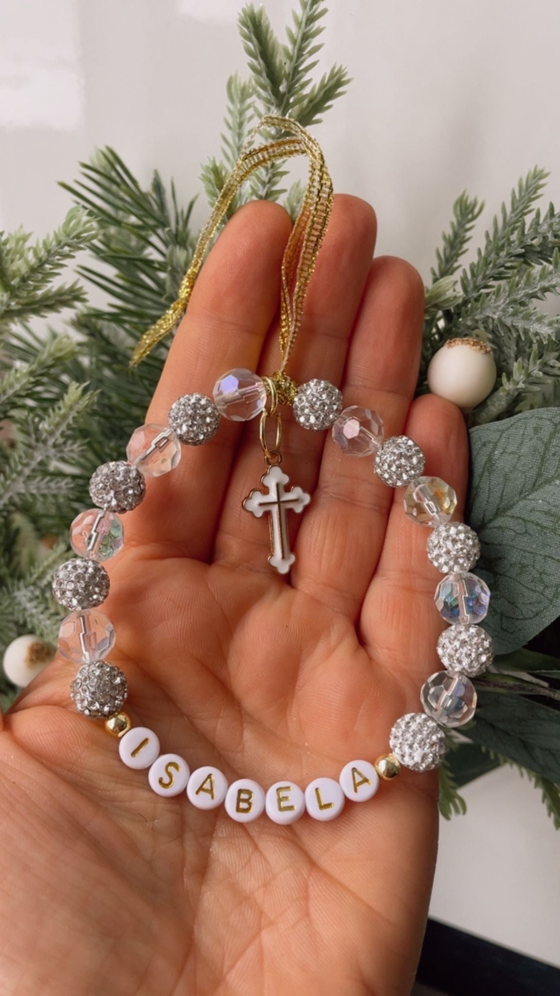 Crystal Beaded Evil Eye Handmade Ornament