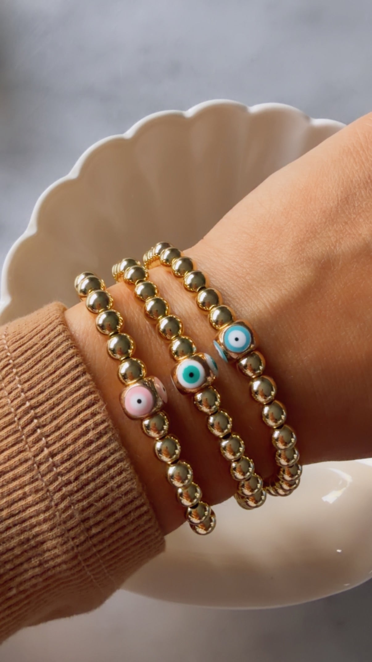 Bracelet Signature Mati (grosses perles)