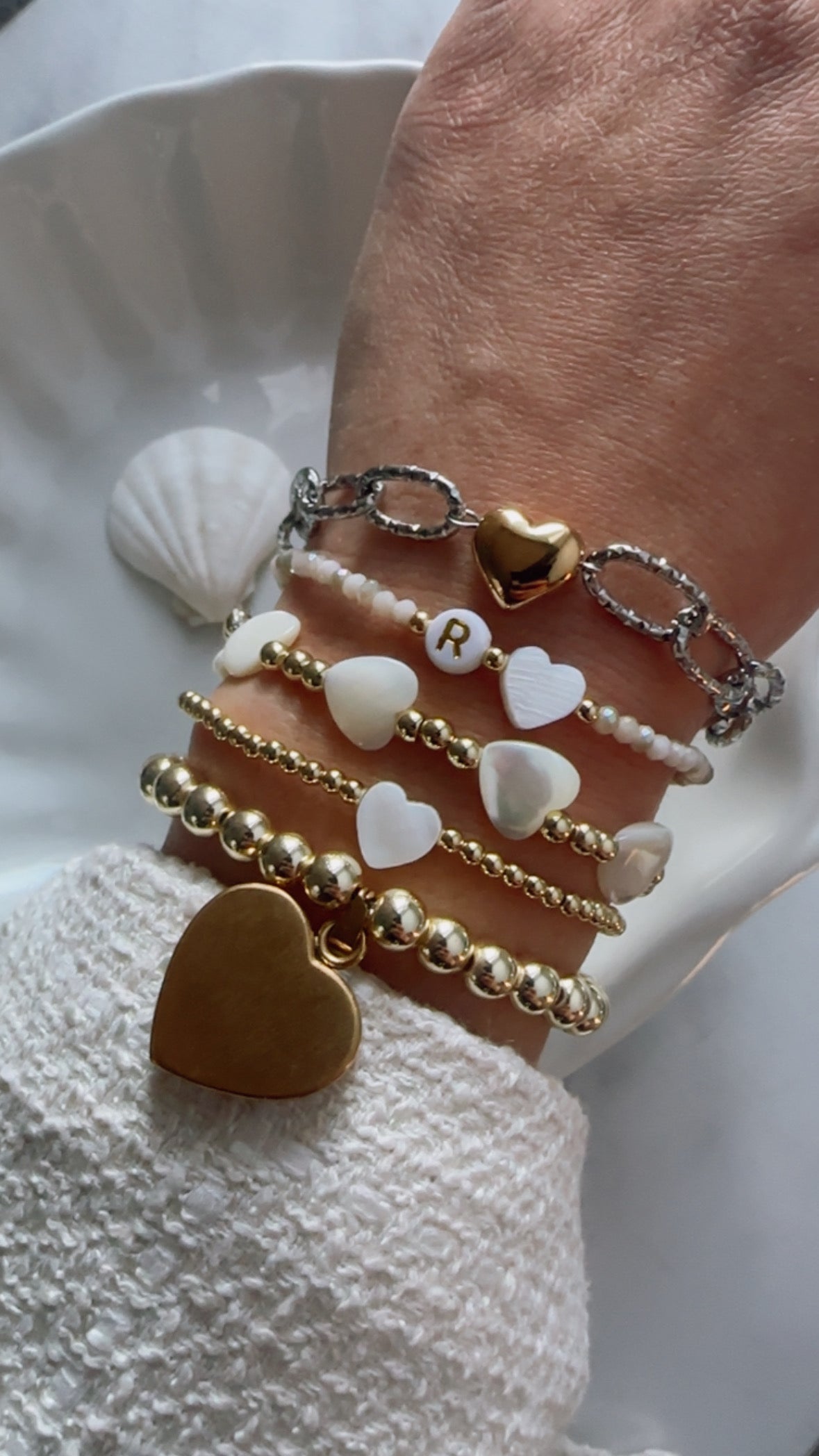 NEW - Molti Cuori Bracelet (Silver/Gold Color)