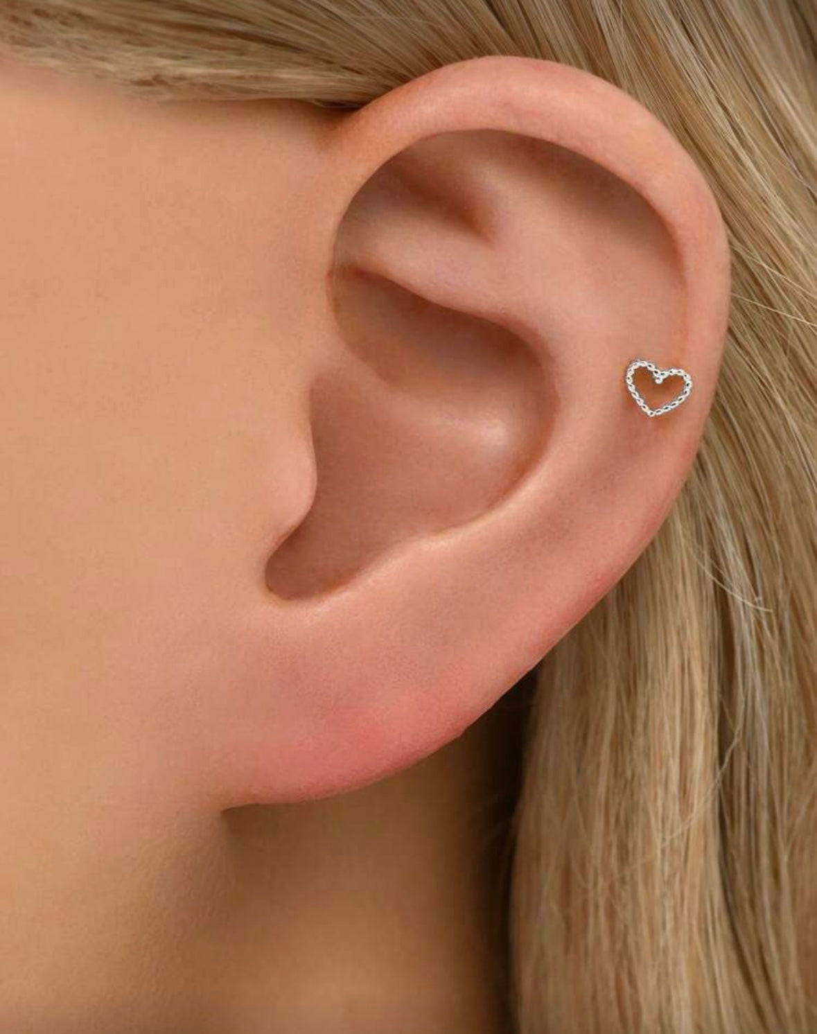 Boucles d'oreilles coeur 925 (couleur argent)