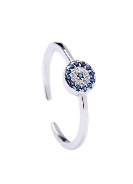 Classic Evil Eye Ring (Silver Color)