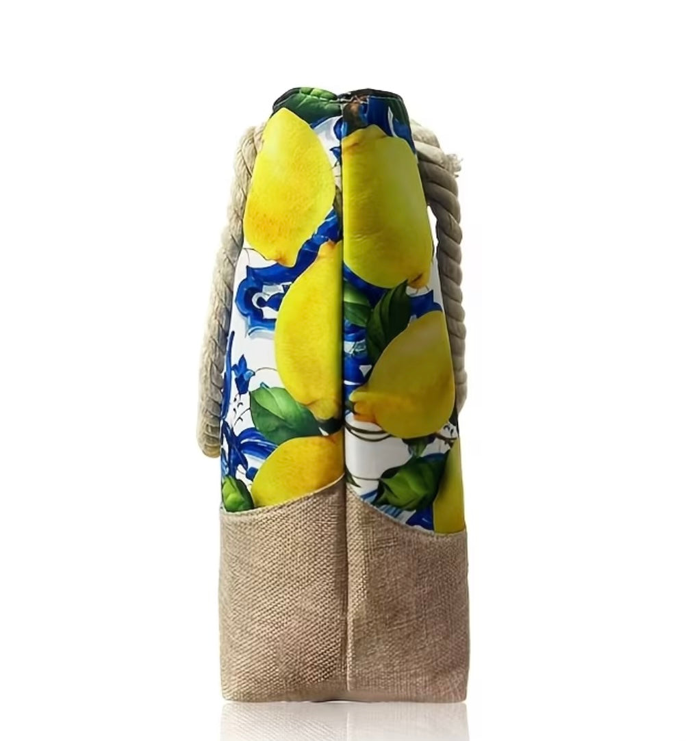 Lemon Love Beach Bag
