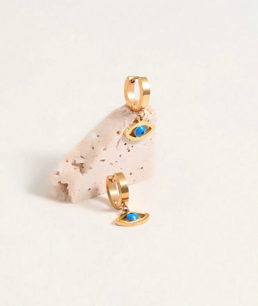 Almond Eye Huggie Earrings