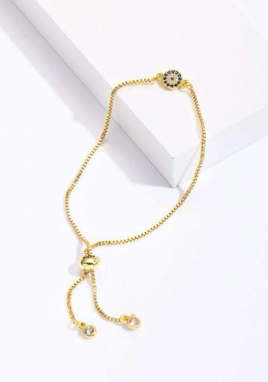 Classic Evil Eye Bracelet (Gold Color)