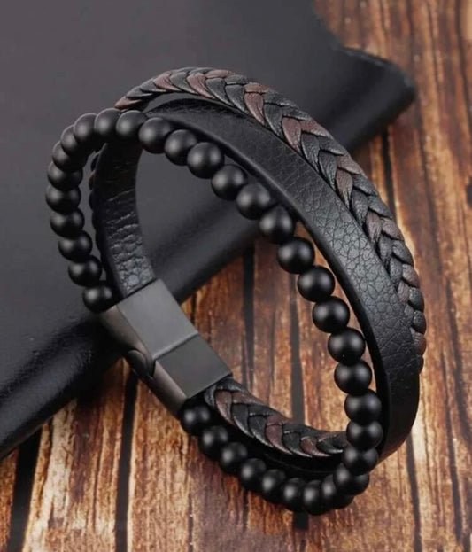 Magnetic Leather Like Bracelet