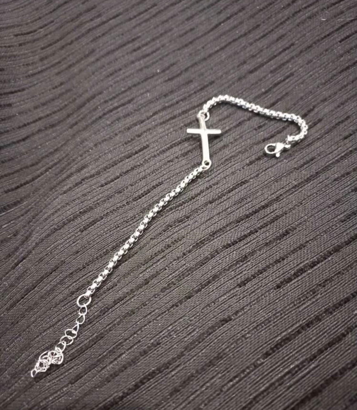 Stainless Steel Cross Bracelet (Men)