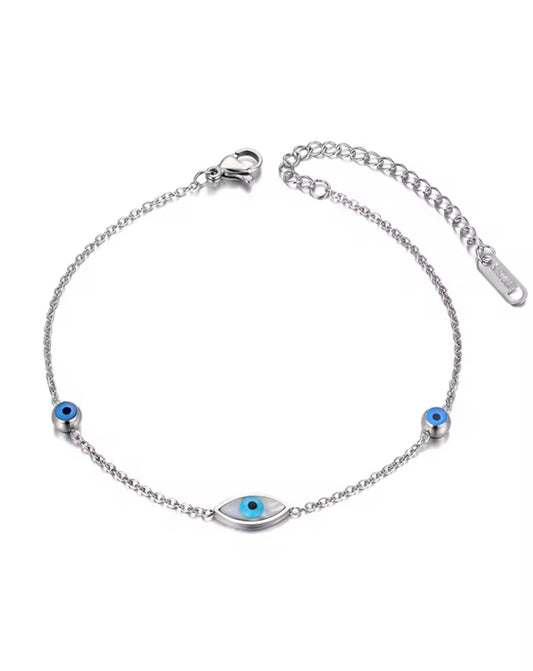 Good Vibes Only Anklet (Silver)
