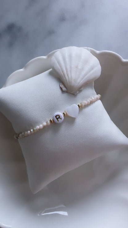 NEW - Name Bracelet - Women (4mm Shiny Faceted Beads)