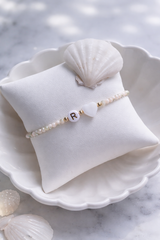 NEW - Name Bracelet - Women (4mm Shiny Faceted Beads)