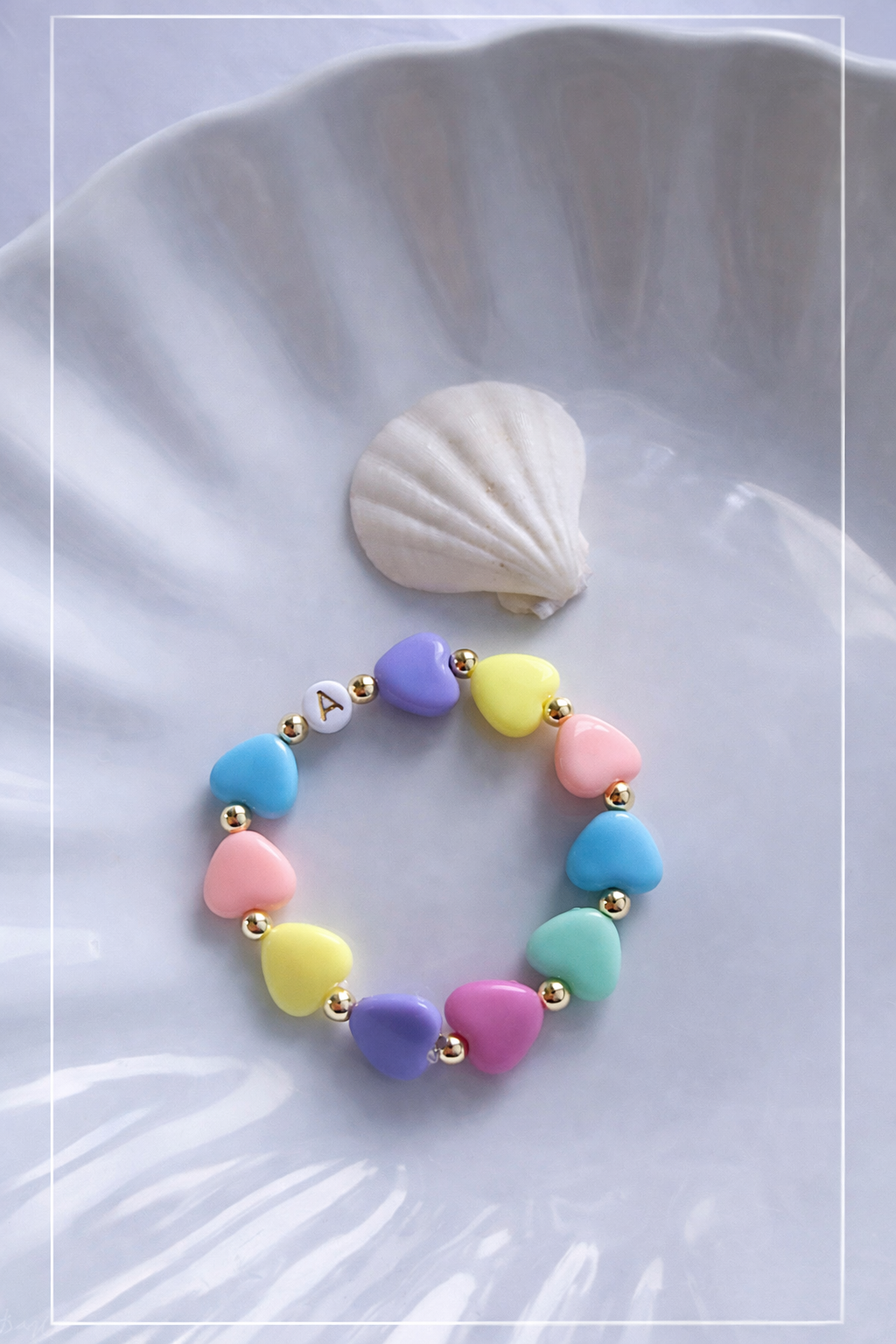 NEW - Candy Heart Initial Bracelet (Children)