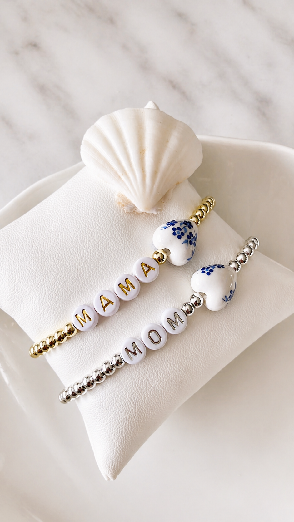 Amalfi Heart Name Silver/Gold Bracelet