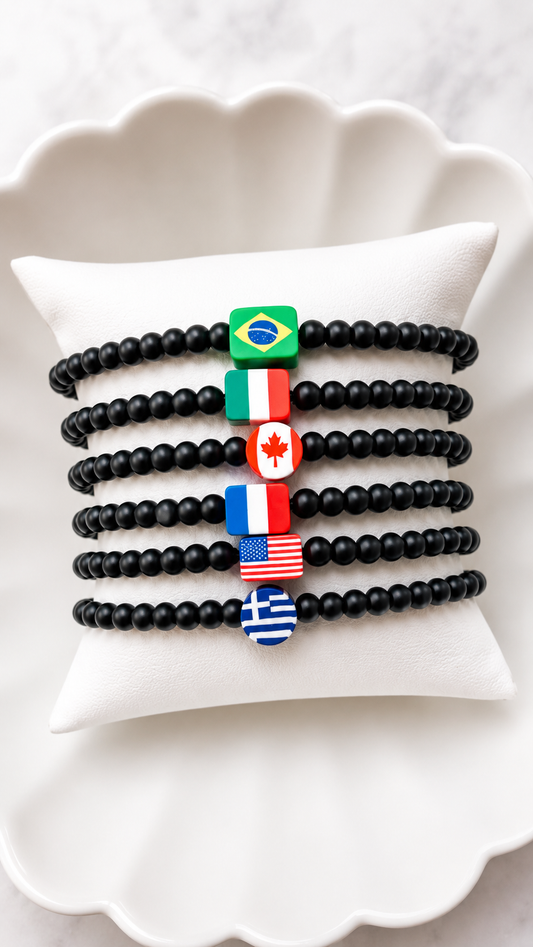 National Flag / Country Bracelet - Black