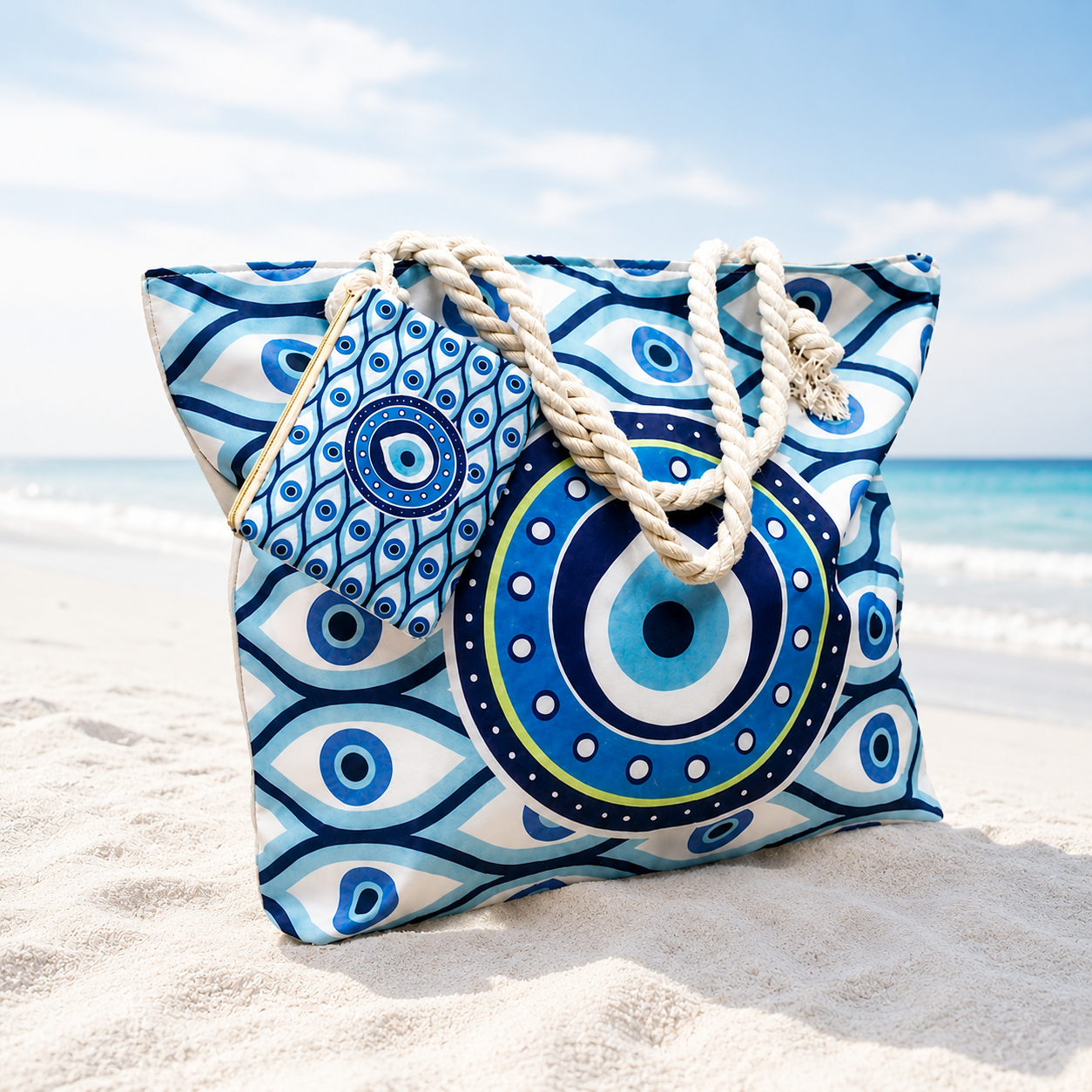 Matakia Beach Bag and Pouch Set