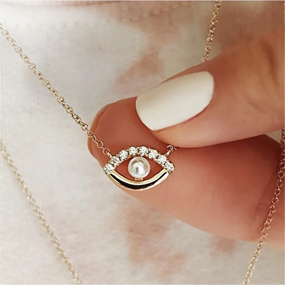 Almond Evil Eye 925 Necklace