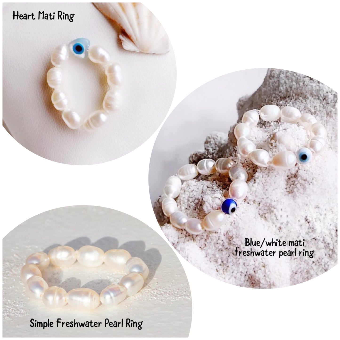 Natural Freshwater Pearl Mati Ring