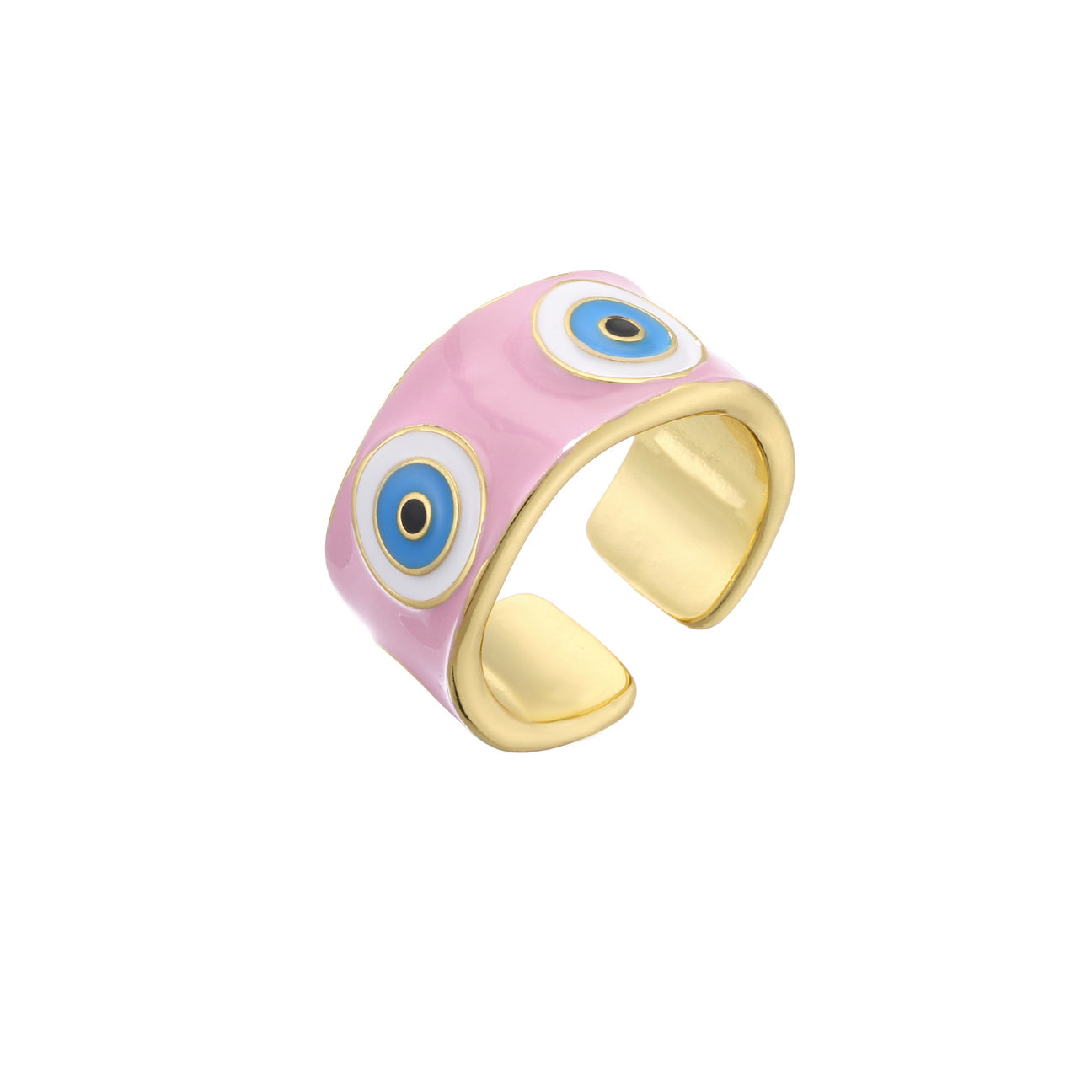 Chunky Evil Eye Ring (Pink Color)