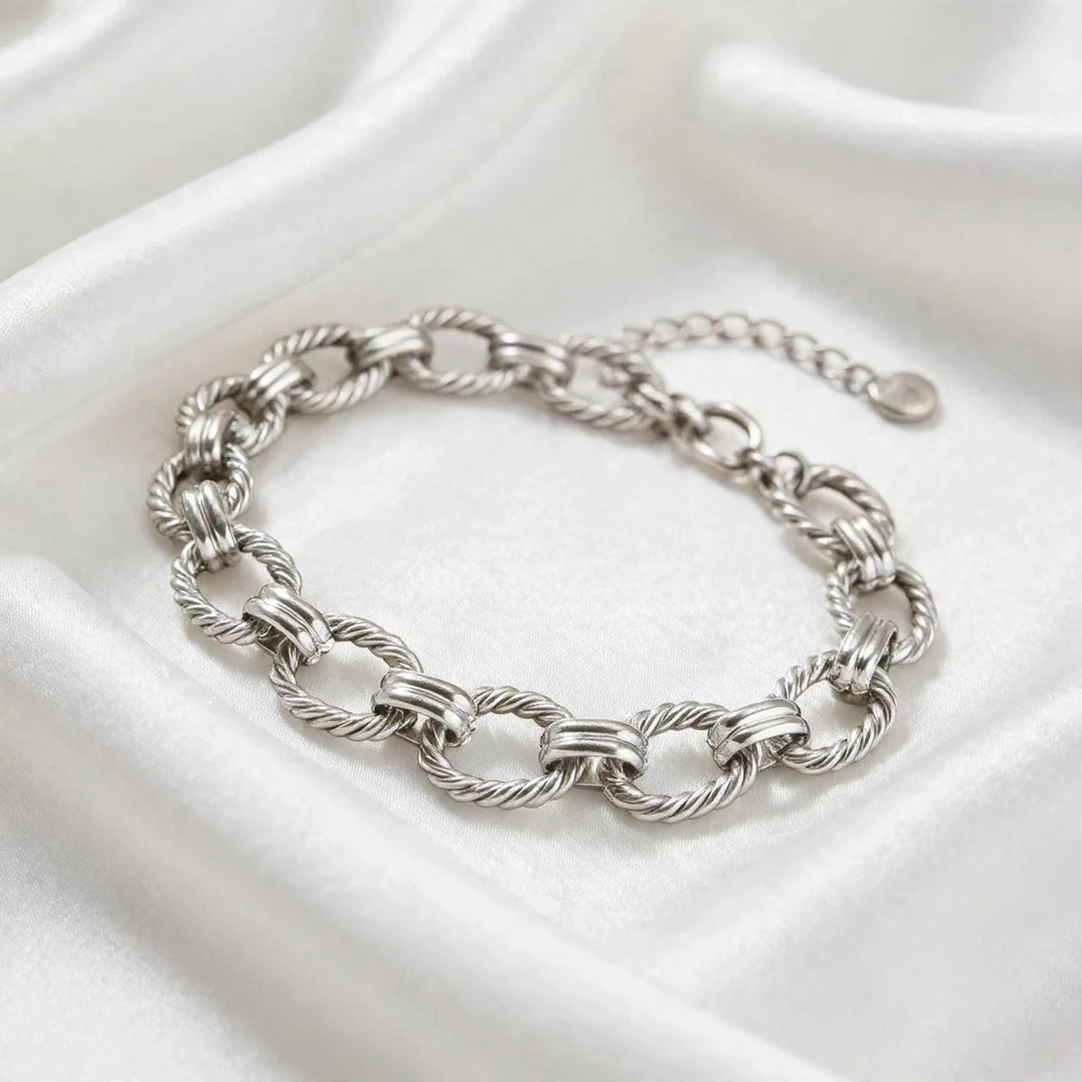 Eternity Rope Chain Bracelet (Silver)
