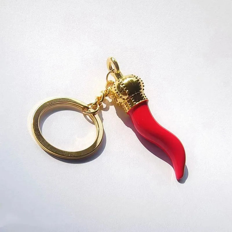 Single Corno Keychain (Gold)