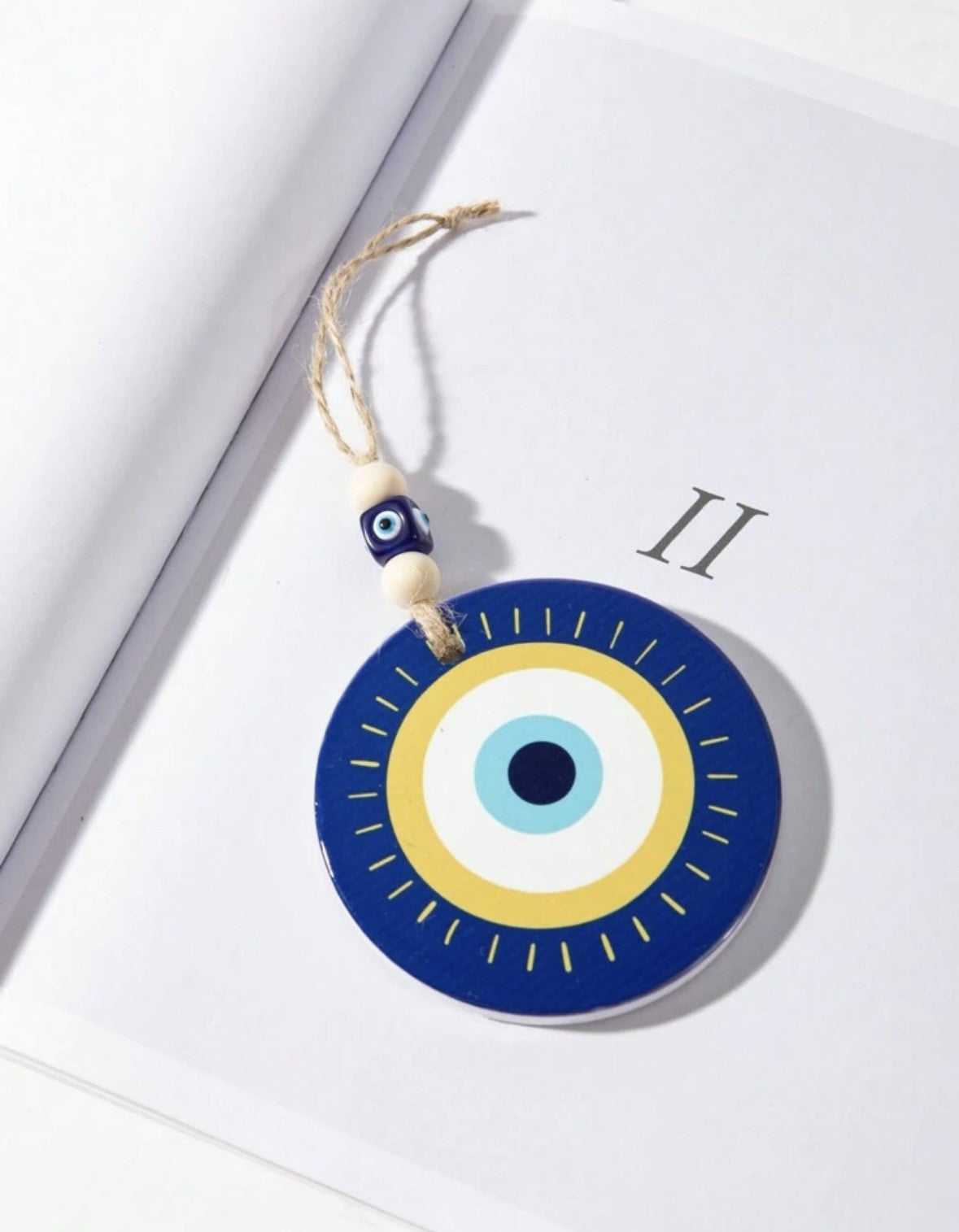 Ceramic Evil Eye Wall Hanging (Yellow & Blue)