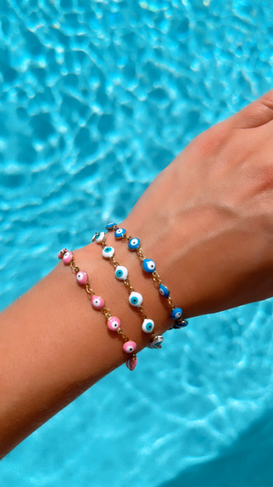 Splash of Summer Stainless Steel Mati Bracelets