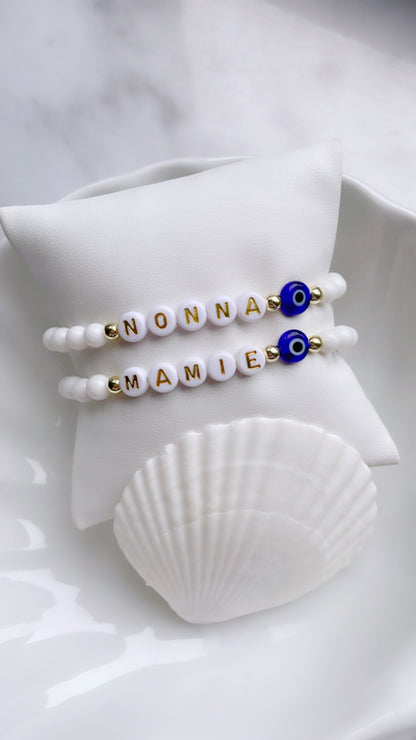 Name Bracelet - Women (6mm Glass Beads)