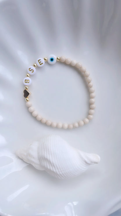 Name Bracelet - Women (4mm Glass Beads)