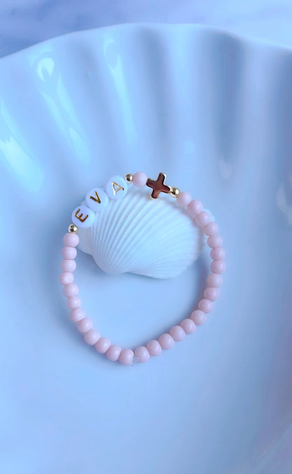 Name Bracelet - Children (4mm Glass Beads)