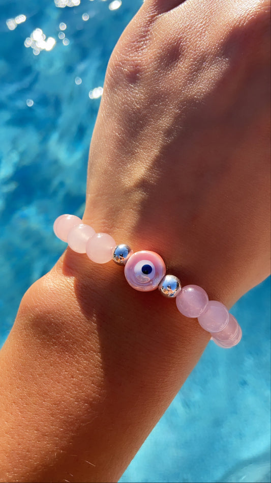 Bracelet Santorin (Quartz Rose)