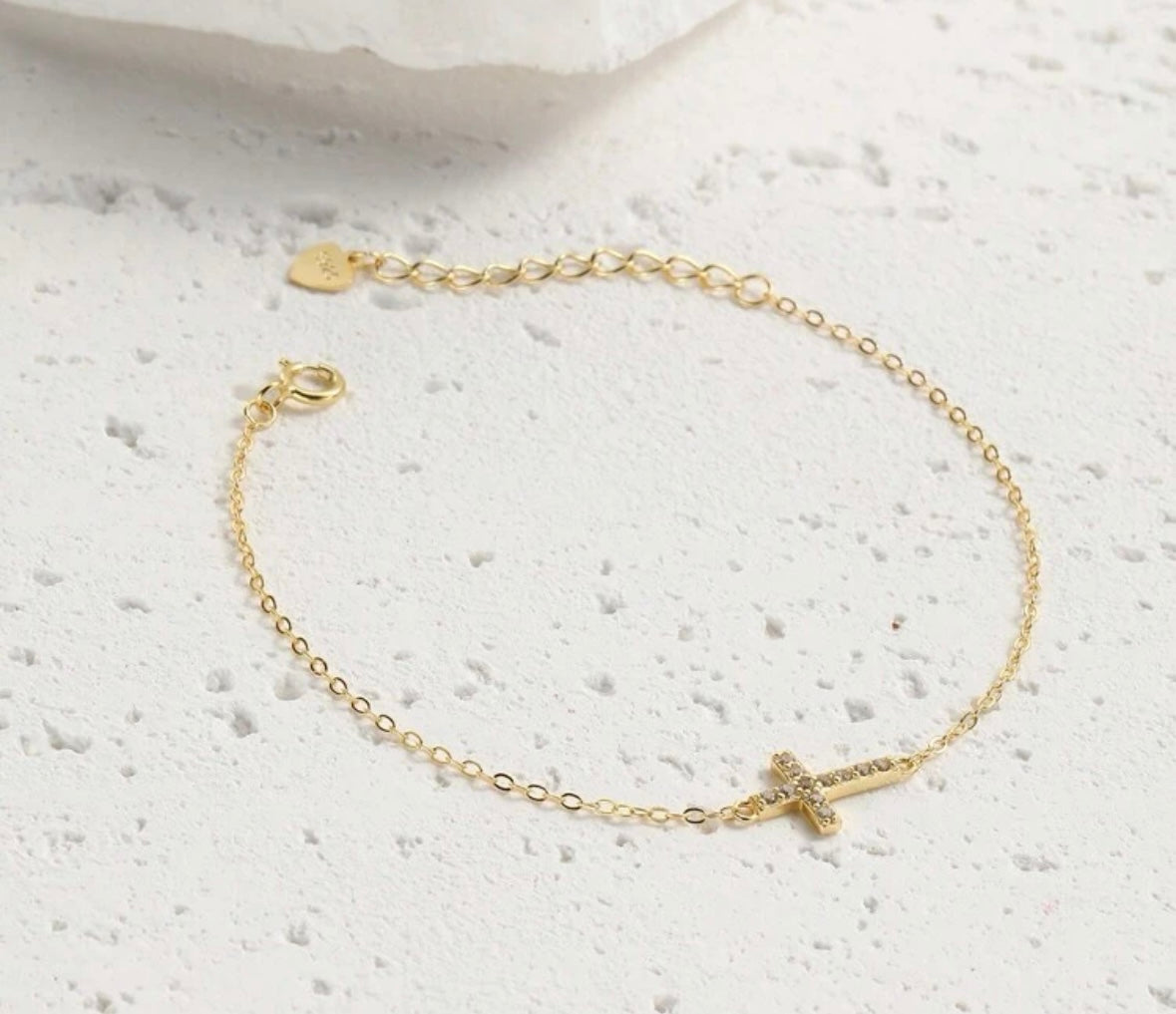 Cross 925 Sterling Gold Bracelet