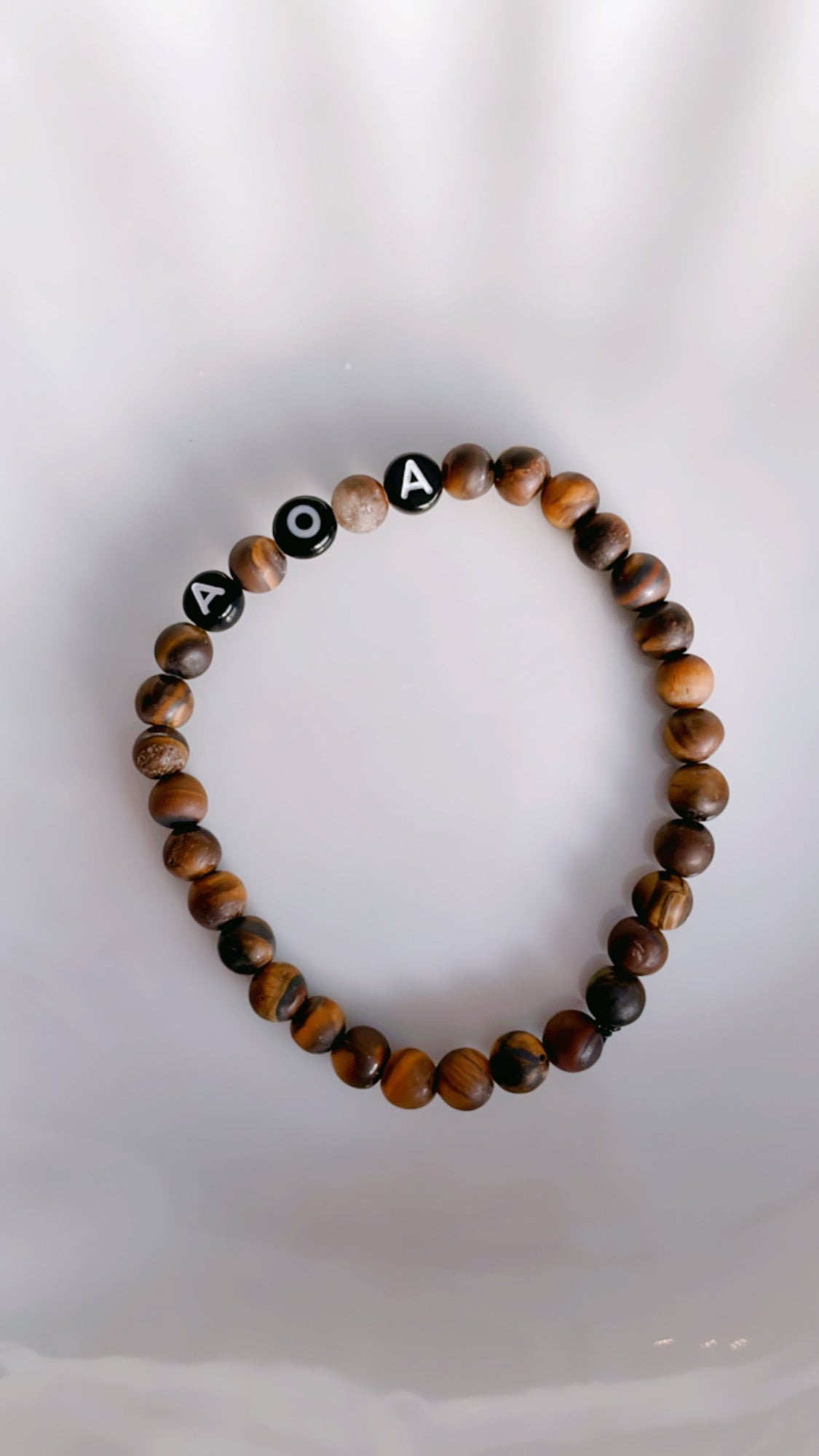 Tiger Eye Initial Bracelet