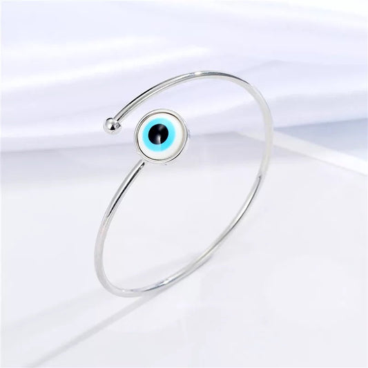 Evil Eye Bangle (Silver Color)