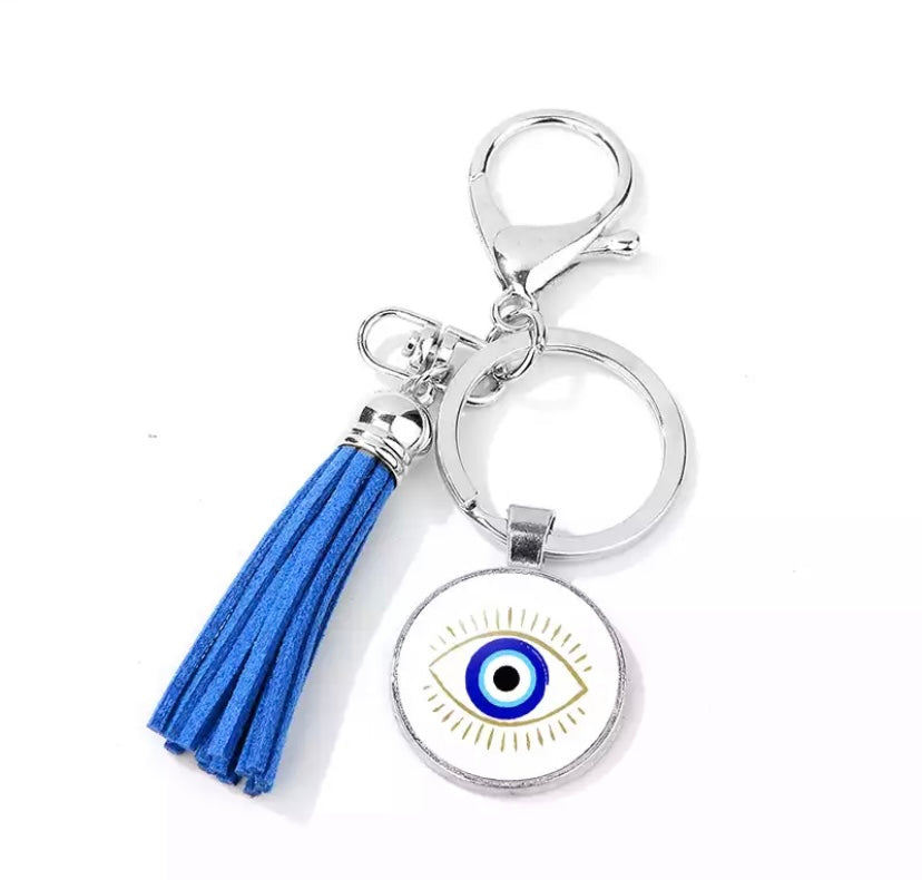 Almond Evil Eye Keychain