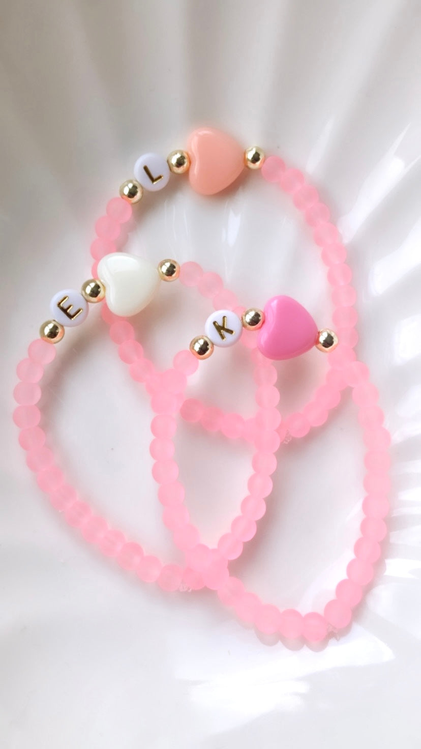 Bracelet Coeur Bubble Gum (Filles)