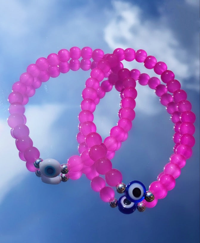 Hot Pink Santorini Bracelet